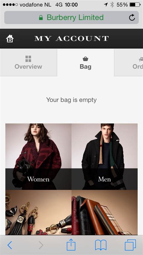 burberry mobile optimization